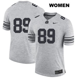 Women's NCAA Ohio State Buckeyes Luke Farrell #89 College Stitched No Name Authentic Nike Gray Football Jersey JX20D42JC